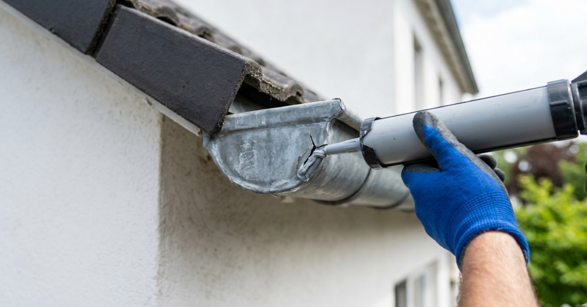 Dachrinne reparieren: So bleibt alles dicht und sicher