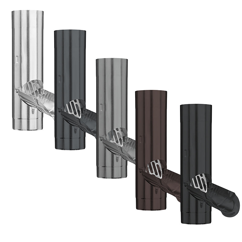 Verzinkte Regenwasserklappe mit V2A Sieb