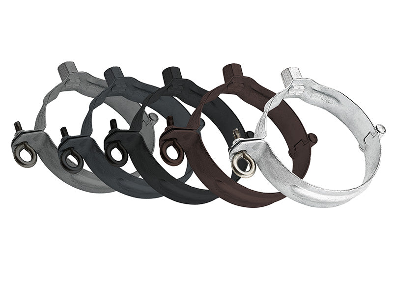 Fallrohrschellen in verschiedenen Farben