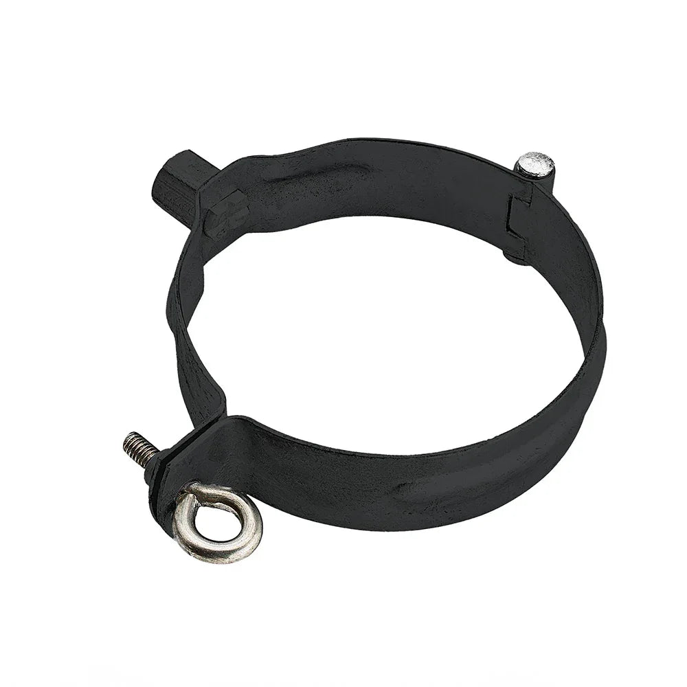 Verzinkte Fallrohrschelle schwarz
