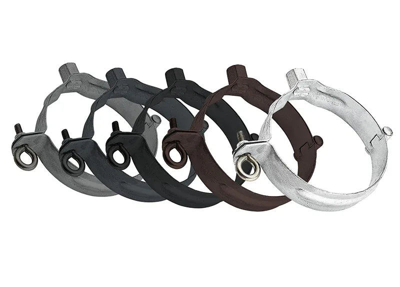 Fallrohrschellen in verschiedenen Farben