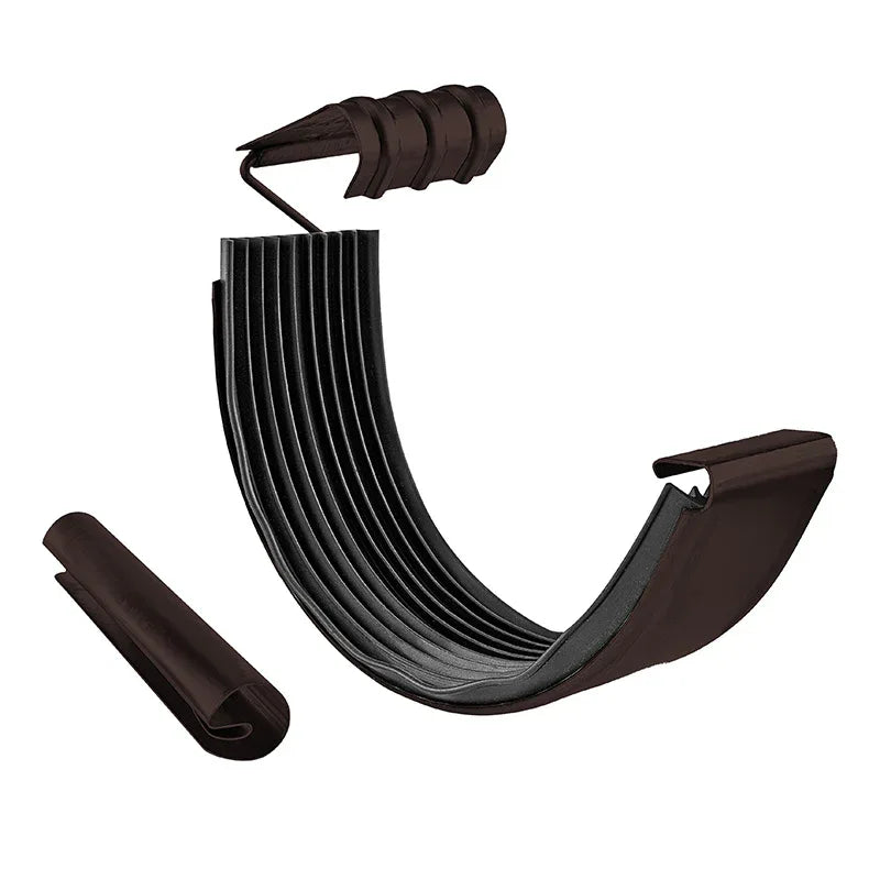 Dachrinnenverbinder Zink halbrund mit Gummi schwarz