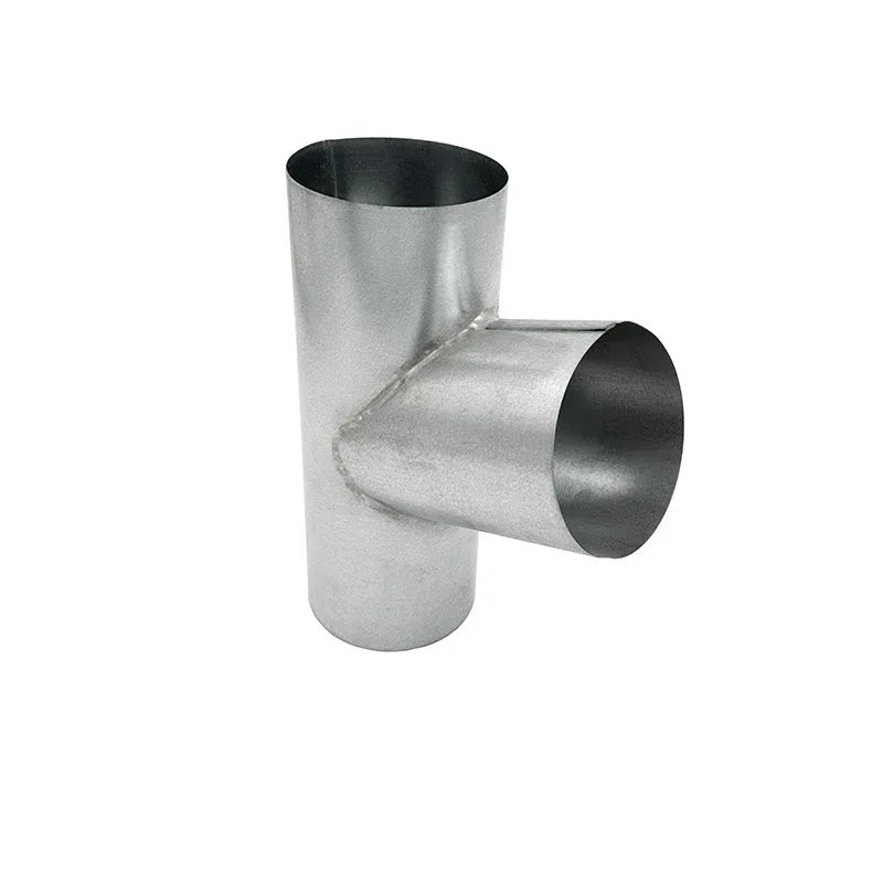 Verzinkter Rohrabzweig 72° silber