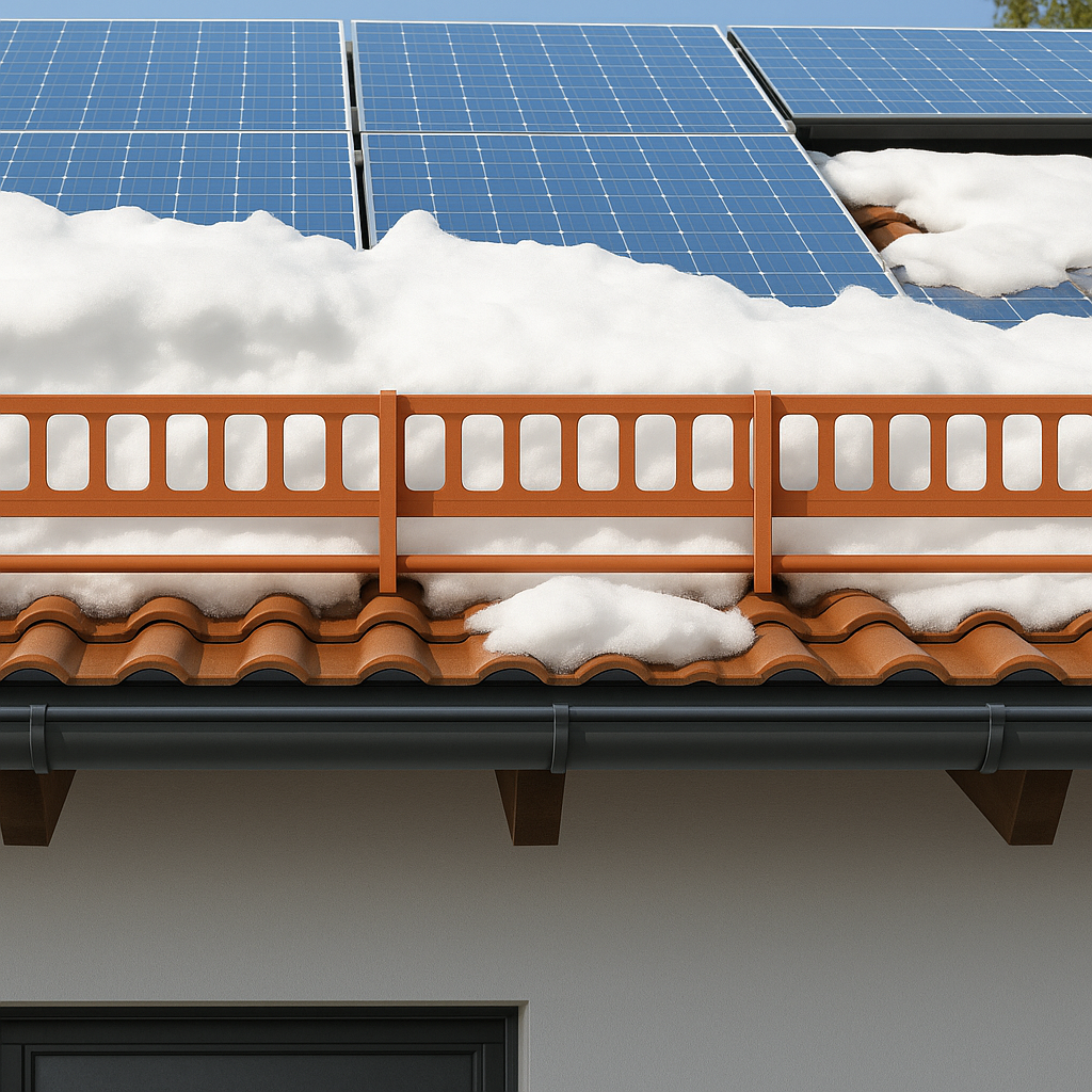 2,0 m Schneefanggitter-Set für Photovoltaikanlagen 320 kg pro Meter stark