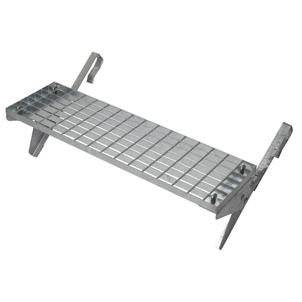 Dachtritt-Set 80 x 25 cm für Großflächenziegel ab 44 cm Ziegellänge, Klemm-Montage silber