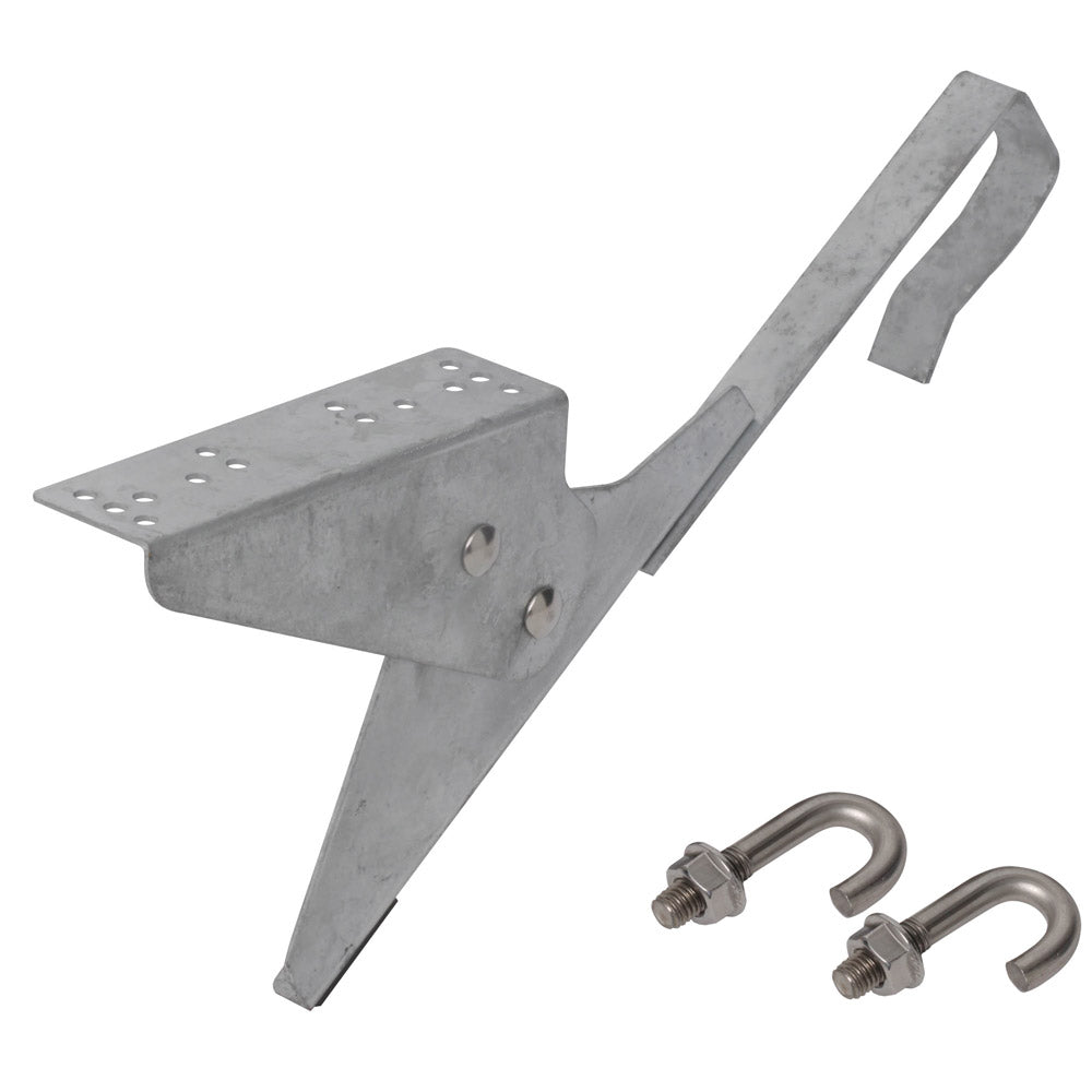 Universal-Laufroststütze für Großflächenziegel ab 44 cm Ziegellänge, inkl. Hakenschrauben, Klemm-Montage