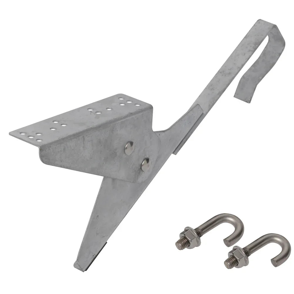 Universal-Laufroststütze für Großflächenziegel ab 44 cm Ziegellänge, inkl. Hakenschrauben, Klemm-Montage