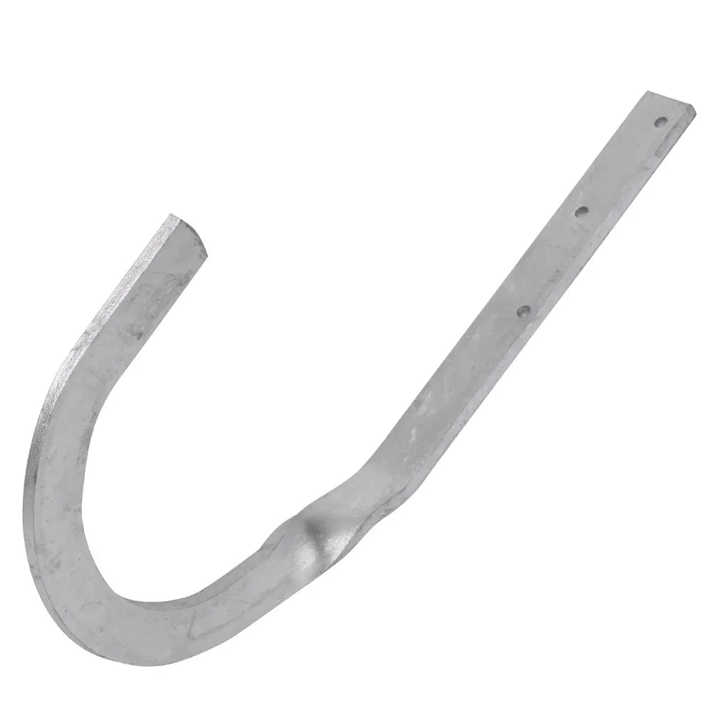 Rundholzhalter für Schiefer und Biber, gerade, kurz, 21 cm silber