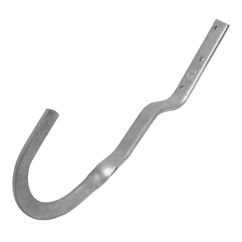 Rundholzhalter für Pfanne, 50 mm gekröpft silber