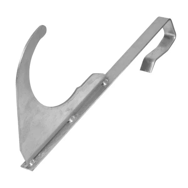 Universal-Rundholzhalter für Großflächenziegel ab 44 cm Ziegellänge, Klemm-Montage silber