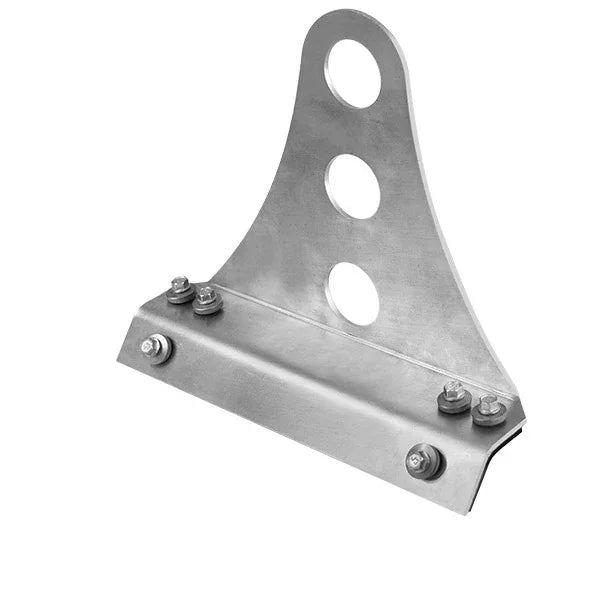 Dreirohr-Schneefanghalter für Trapezblechdach, Leistendach, Sandwichdach silber