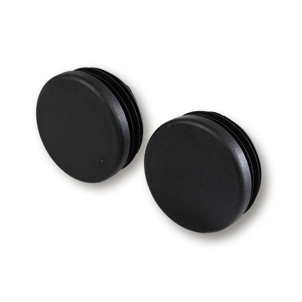 PE Abdeckkappen / Stopfen, schwarz, für Schneefangrohre Ø 40, 2-er Set
