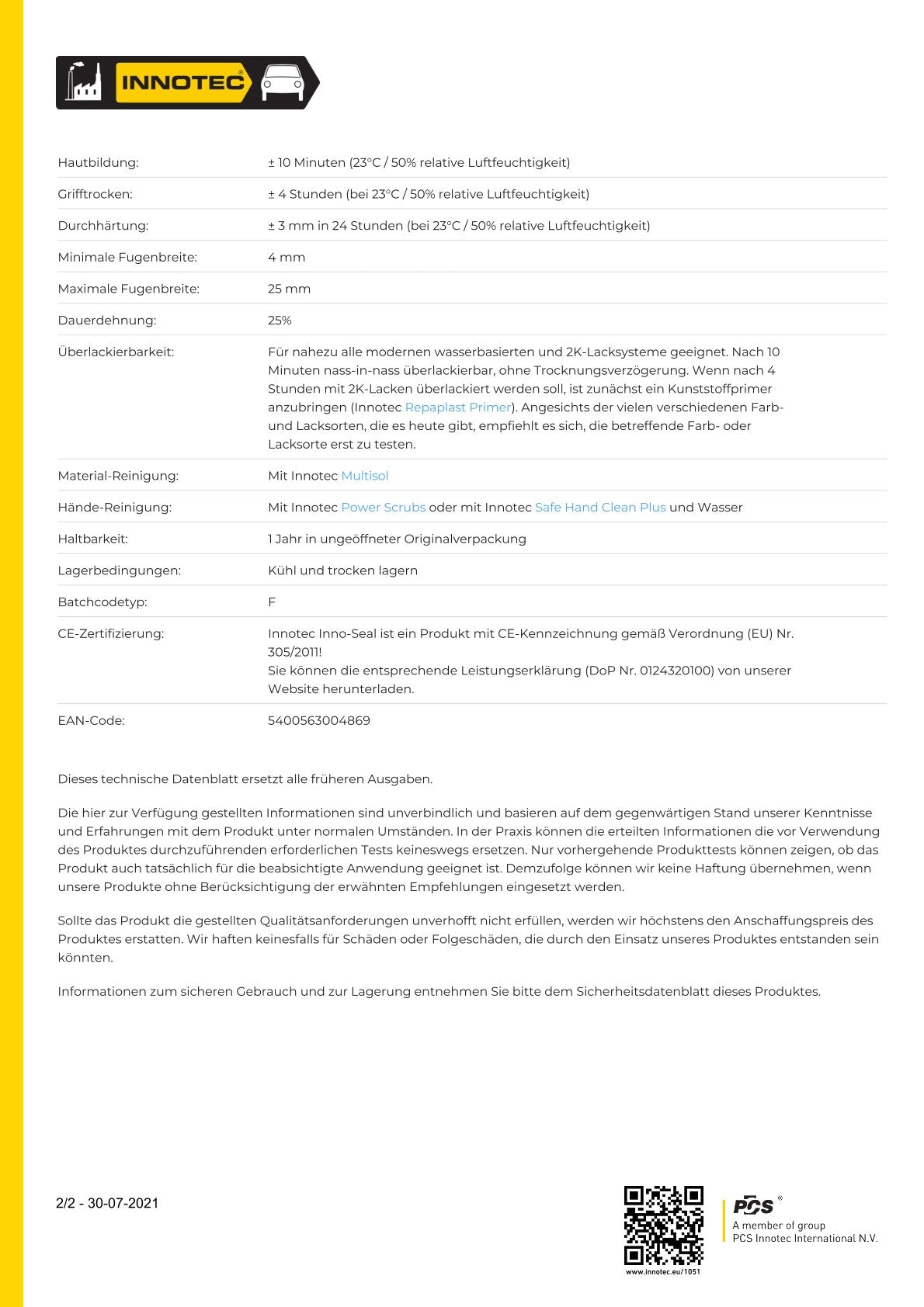 Spezialkleber (Innotec Inno-Seal grau)