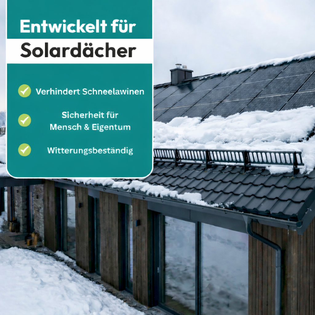 2,0 m Schneefanggitter-Set für Photovoltaikanlagen 320 kg pro Meter stark