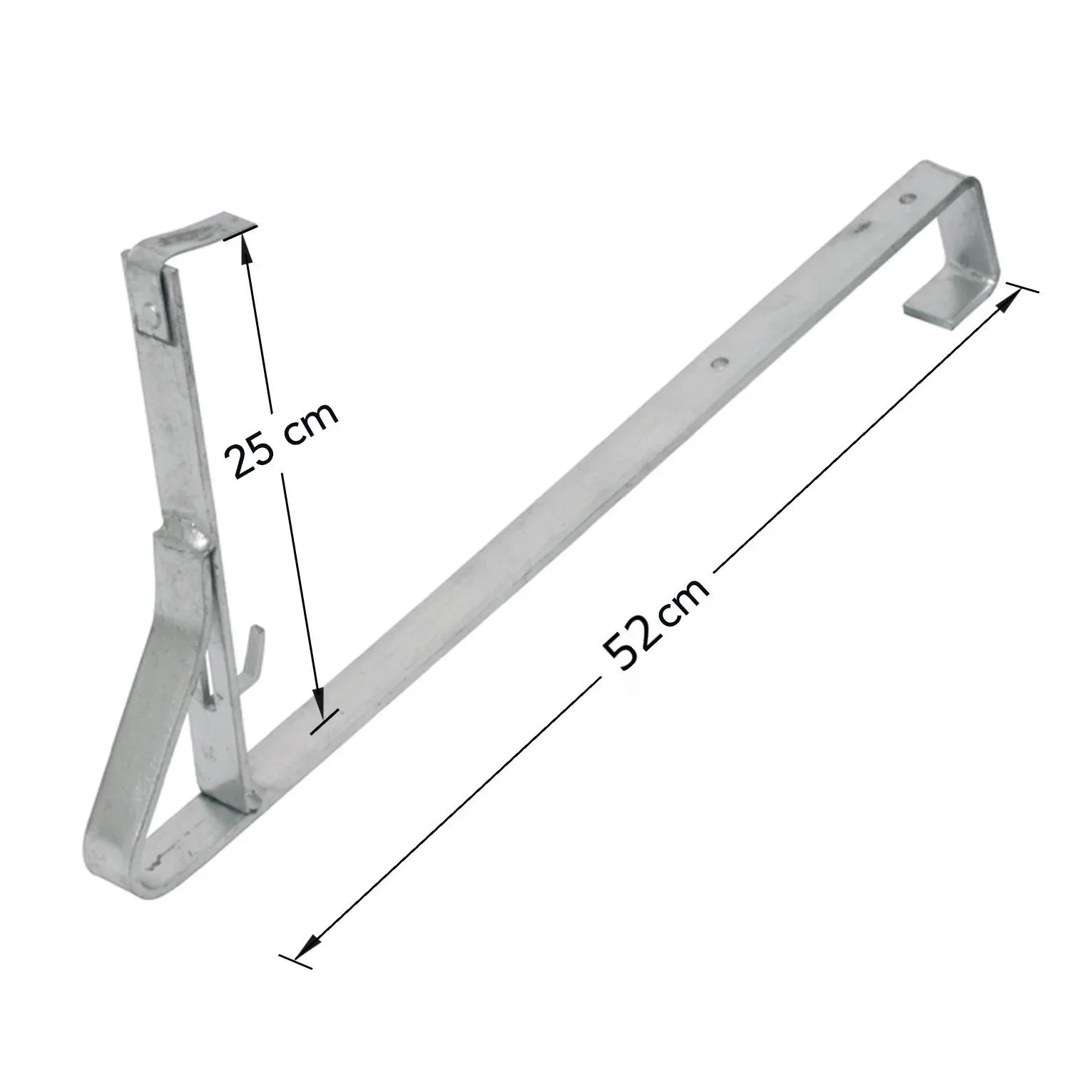 Schneefanggitterstütze zum Einhängen, lang, 460 mm silber