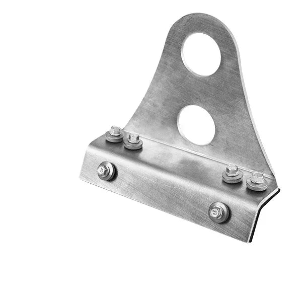 Doppelrohr-Schneefanghalter für Trapezblechdach, Leistendach, Sandwichdach silber