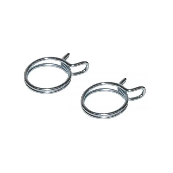 Halteringe für Schneefangrohre Ø 34 (1 Zoll), 2er-Set silber