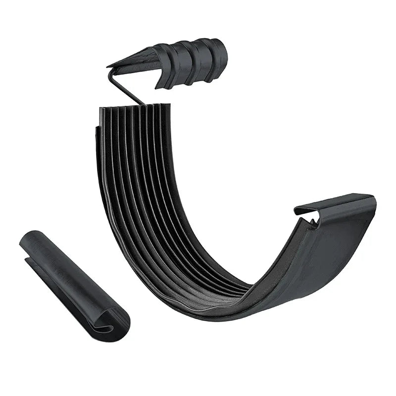 Dachrinnenverbinder Zink halbrund mit Gummi
 schwarz