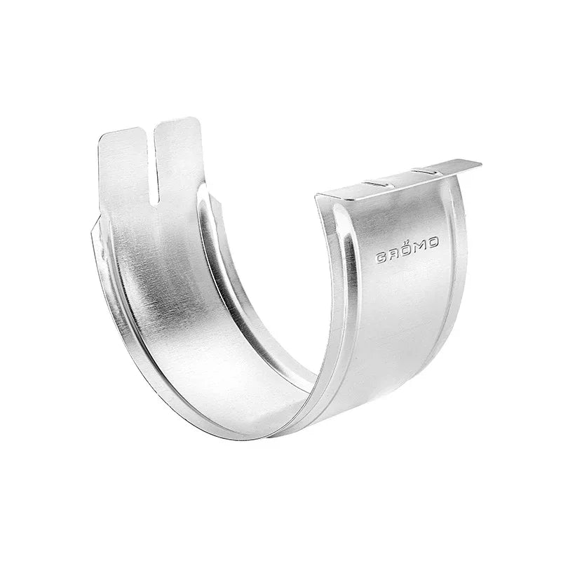 Rinnenverbinder Zink halbrund
 silber