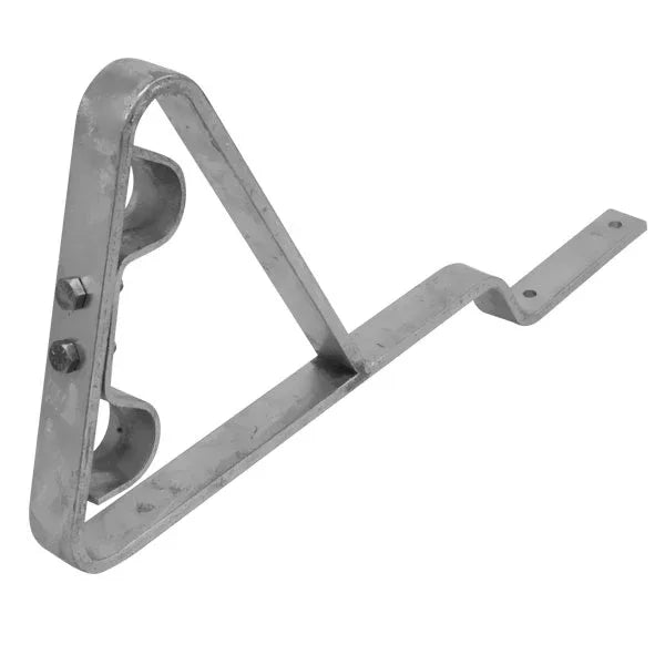 Schneefangrohrstütze für Pfanne, 50 mm gekröpft silber
