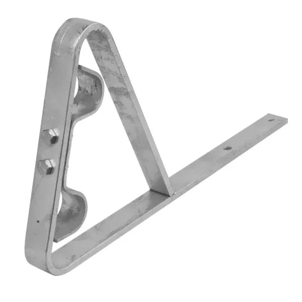 Schneefangrohrstütze für Schiefer und Biber, gerade, kurz, 21 cm silber