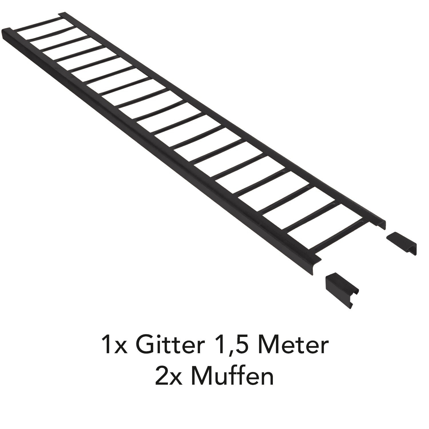 1,5 m Schneefanggitter-Set 7-teilig, Universal-System, Schneefanghöhe 22 cm