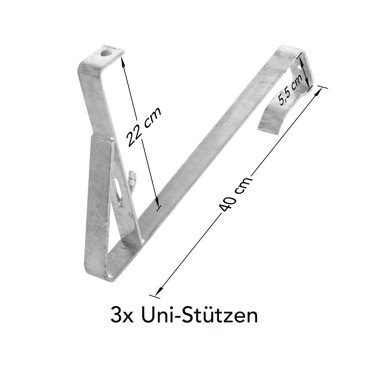 2,0 m Schneefanggitter-Set 9-teilig, Universal-System, Schneefanghöhe 22 cm