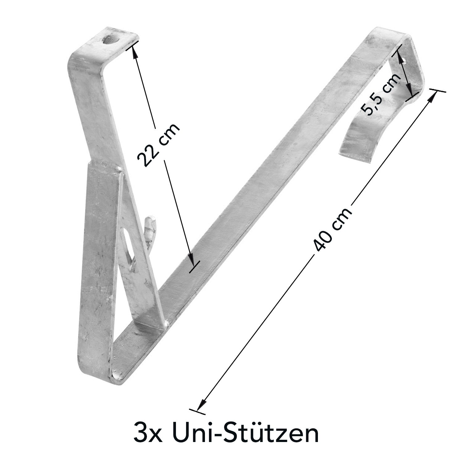 2,0 m Schneefanggitter-Set 9-teilig, Universal-System, Schneefanghöhe 22 cm