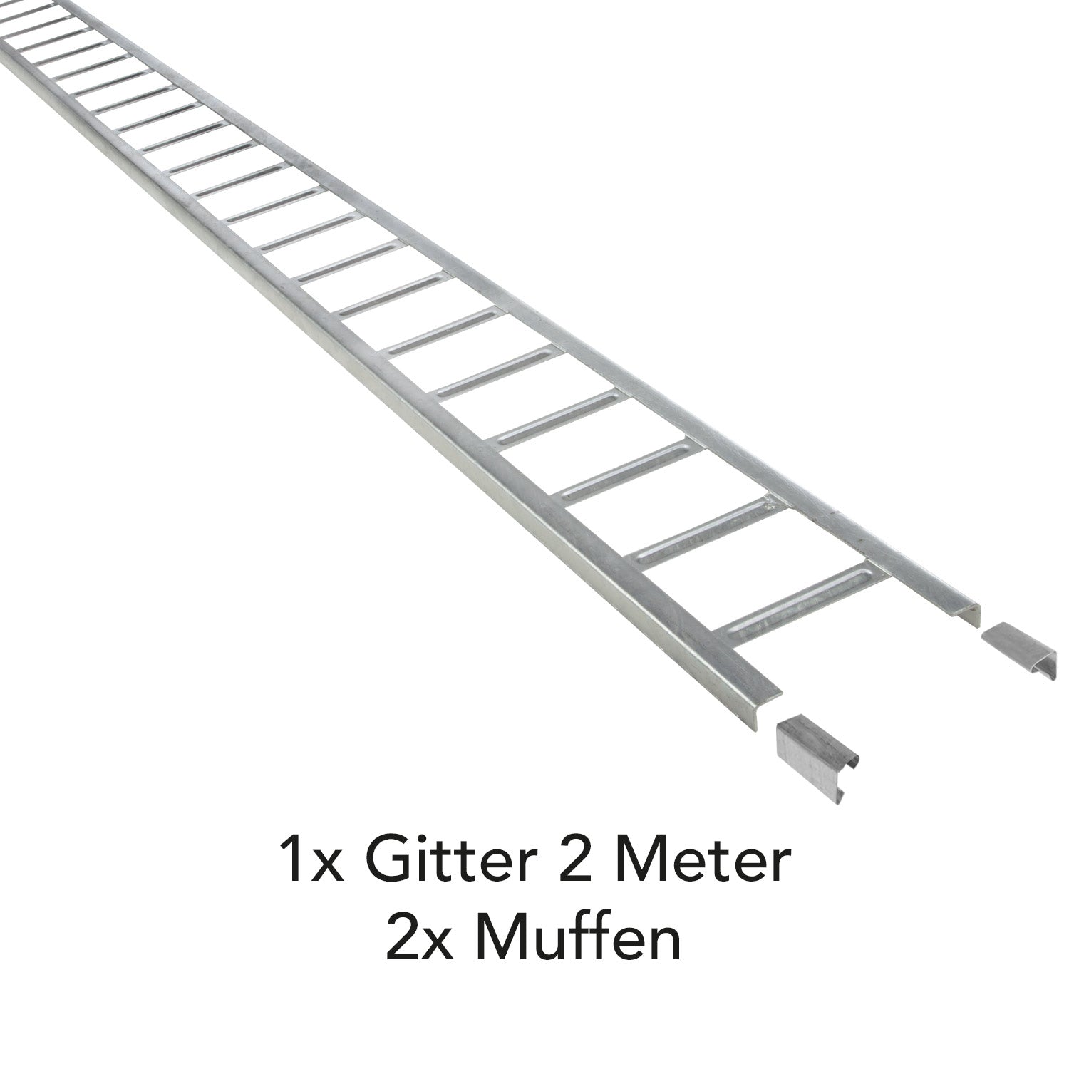 2,0 m Schneefanggitter-Set 9-teilig, Universal-System, Schneefanghöhe 22 cm