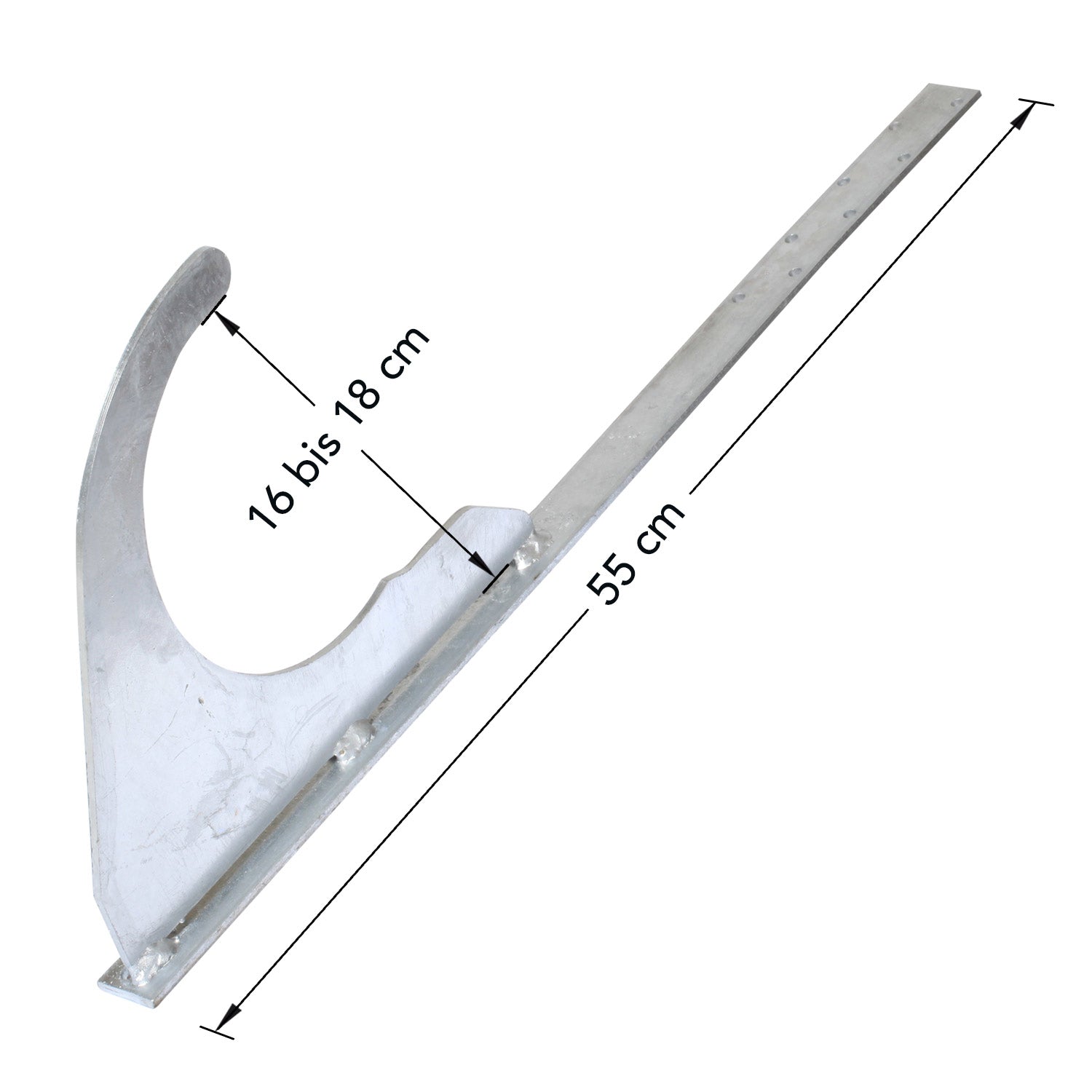 Universal-Rundholzhalter, gerade, lang, 29 cm