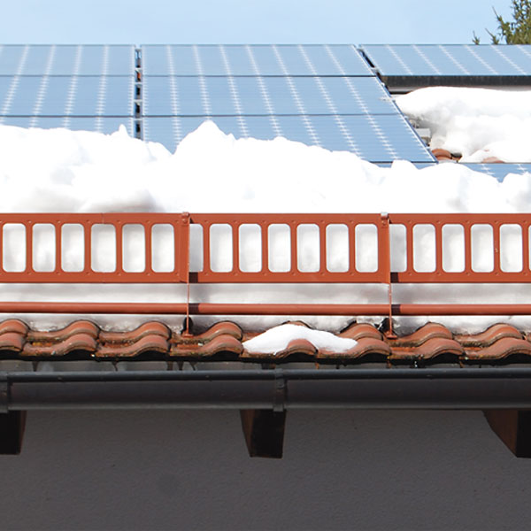 Universal PV Schneefangstütze Photovoltaik für Großflächenziegel ab 44 cm Ziegellänge, Klemm-Montage