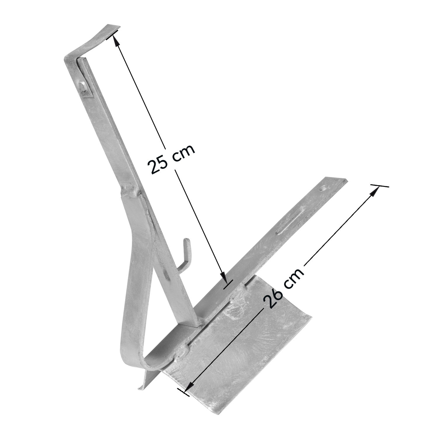 Schneefanggitterstütze Wellplattendach, Profil 5–8