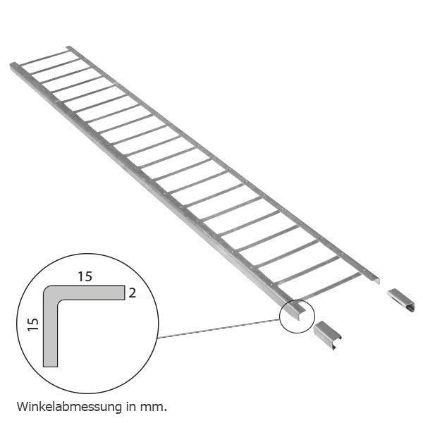Schneefanggitter Winkel 15x15x2 ❄️ Länge 1,5 m, Rot