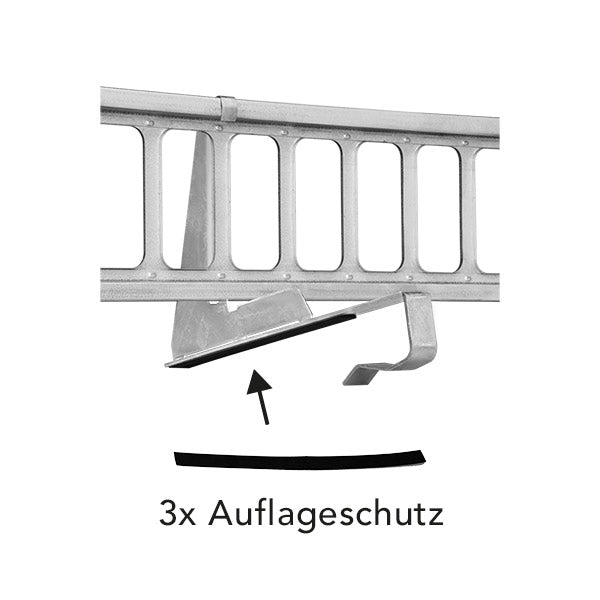 2,0 m Schneefanggitter-Set 9-teilig, Universal-System, Schneefanghöhe 25 cm