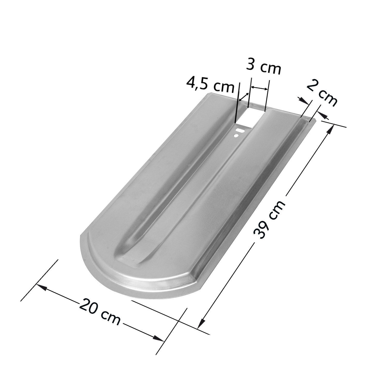 Metalldachplatte Biber – Unterlegplatte für Biberschwanzziegel 18 x 38 cm